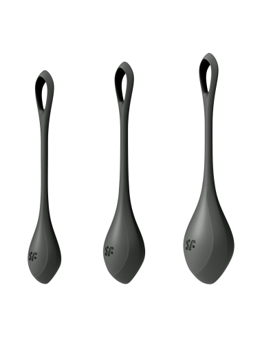 Satisfyer Yoni Power 2 Bolas Geisha - Set de 3 - Negro