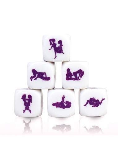 Lesbian Kamasutra Dice - White and purple