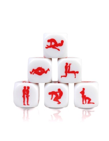 Gay Kamasutra Dice - White and red