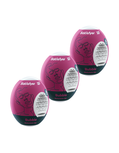 Bubble 3-Piece Masturbator Egg Set