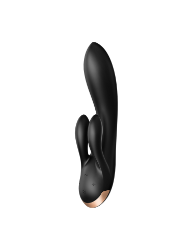 Satisfyer Double Flex Connect Konijnvibrator Zwart