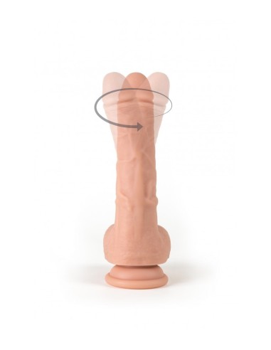 REALISTISCHE VIBRATOR EN ROTATIE R9 19CM MET AFSTANDSBEDIENING Flesh