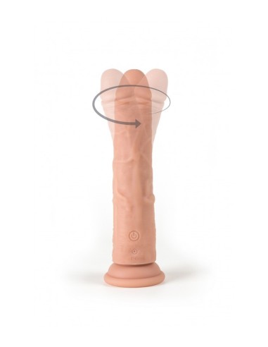 REALISTIC VIBRATOR AND ROTATION R7 19CM WITH REMOTE CONTROL Flesh