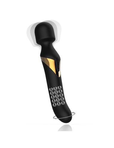 Dubbele orgasmes vibratorstimulator - zwart en goud