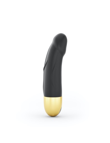 Real Vibration S 16 cm 2.0 Vibrator - Black and Gold