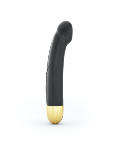 Real Vibration M 22 cm 2.0 Vibrator - Black and Gold