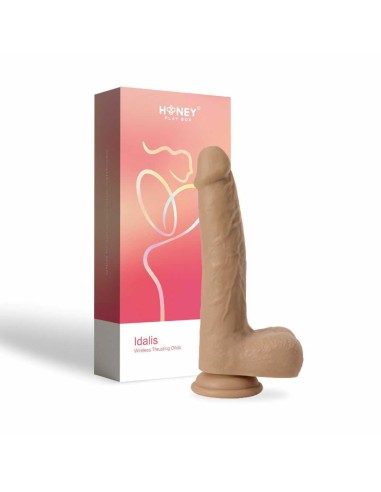 Idalis - Vibrerende dildo met heen en weer 20,30 cm - Vlees