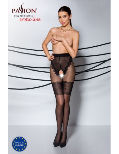 TIOPEN 013 Collants ouverts 20|40 den - Noir