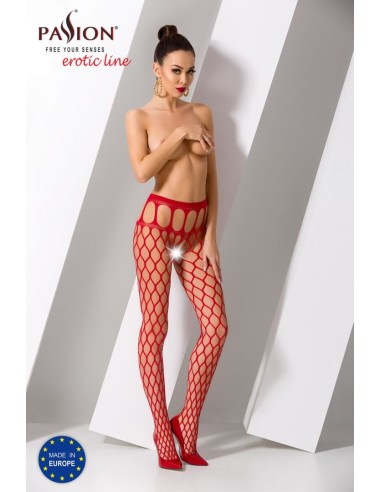 S021R Collants ouverts - Rouge 