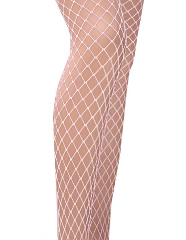 TI019 Fishnet Tights - White