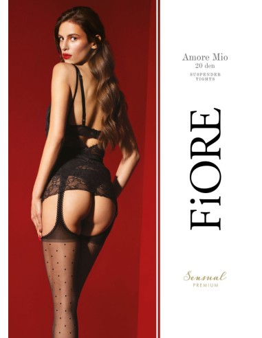 Amore Mio Suspender stockings 20 DEN - Black - Premium quality