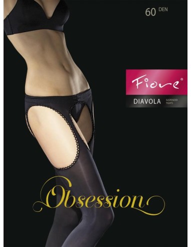 Diavola Suspender stockings 60 DEN - Black