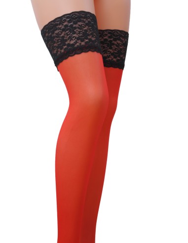 ST004 Stockings 17 DEN - Red and Black