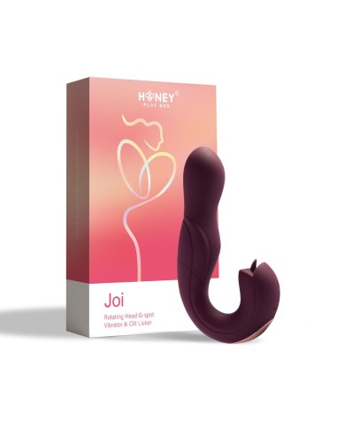 Joi - Vibrador con cabezal giratorio y estimulador de clítoris - violeta