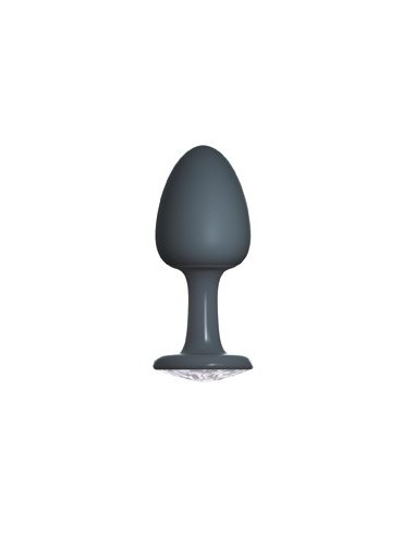 Plug Anal Geisha Diamond M Jewel - Blanco y Negro