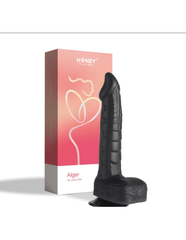 Alger - Dildo to push and vibrate 20.30 cm - Black