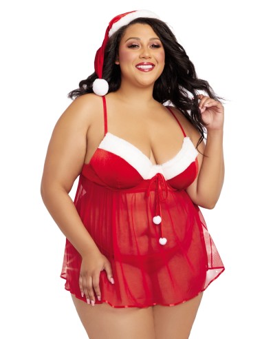 Plus size Mother Christmas costume 3 pieces - DG12117XCOS