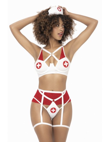 Sexy Three Piece Nurse Costume - MAL6464COS