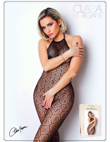 Black lace and fishnet bodystocking - Le Numéro 17 - Bodystocking Collection - CM99017