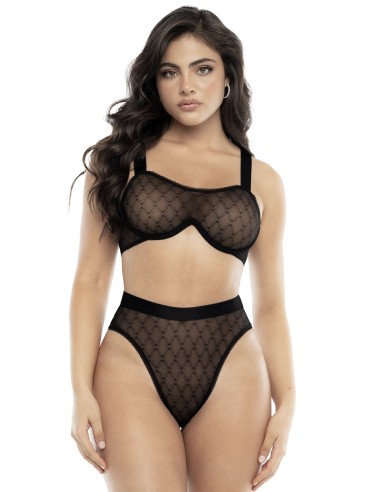 2-piece black bra and panty set - MAL8779BLK