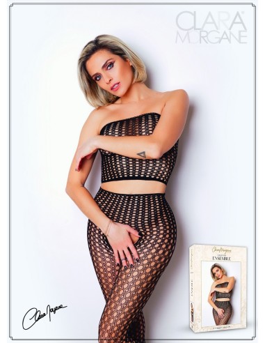 2 piece open crotch fishnet set - Le Numéro 2 - Ensemble Collection - CM96002