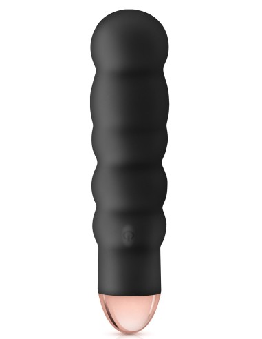 Vibrador USB negro 7 velocidades cuerpo ondulado - CC5740140010