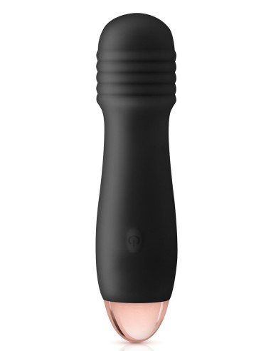 Black 7-speed USB vibrator with ridged head - CC5740180010