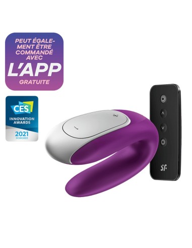 Double Fun connected USB vibrating couple sex toy purple - CC5972560201