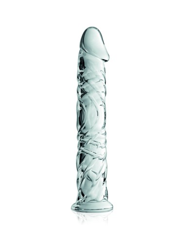 Transparent glass dildo with glans and veins n°4 Glossy - CC532060020