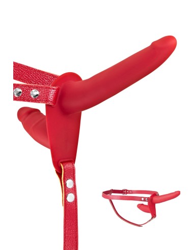 Double red strap-on dildo - CC5310010030