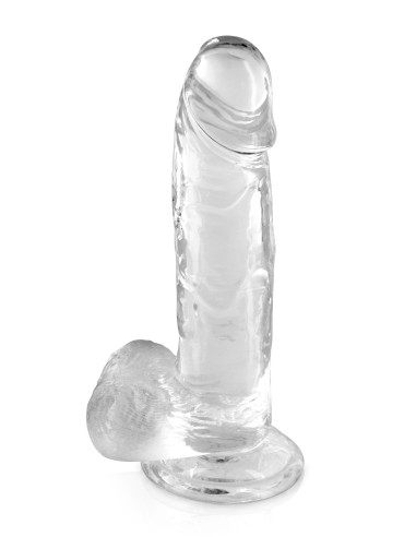 Transparante jelly-dildo met zuignap maat L 20 cm - CC570124