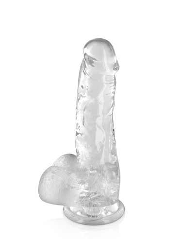 Transparent jelly dildo suction cup size M 17.5cm - CC570123