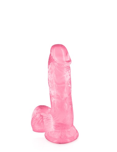 Roze jelly-dildo met zuignap maat S 15,3 cm - CC570129