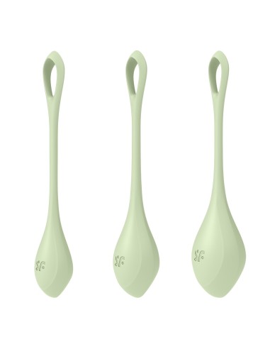 Set de 3 bolas de geisha Yoni Power 2 Satisfyer verde pastel - CC597752