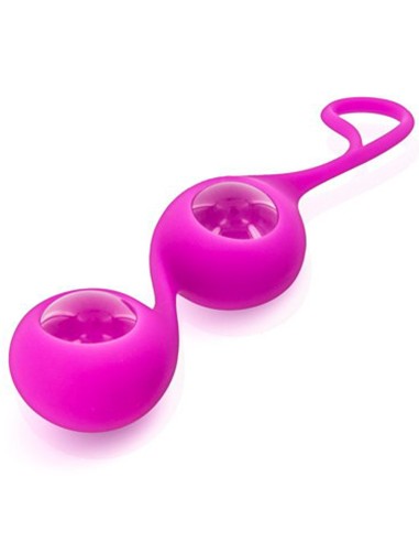 Pink glass and silicone Geisha balls - CC571001