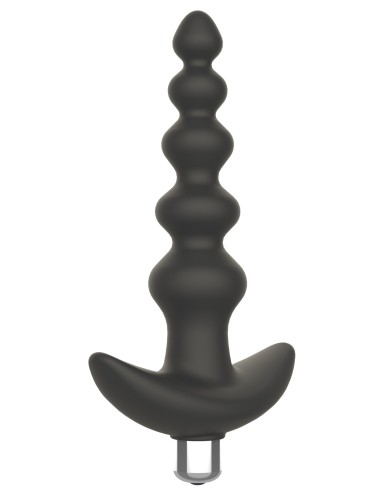 Black silicone vibrating anal plug - WS-NV529