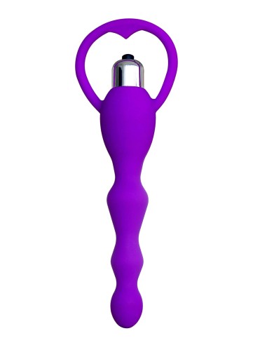 Vibrating purple anal beads - AOP-057PUR