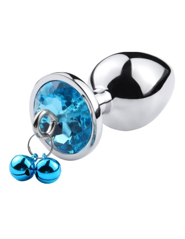 Plug joya aluminio azul con cascabeles Talla M - RY-002-A-ZB