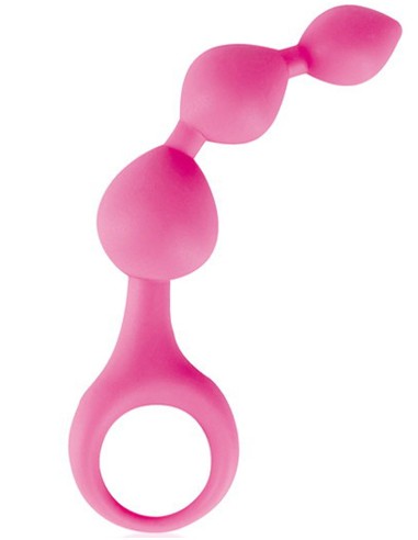 Pink anal stimulator with balls - CC570006