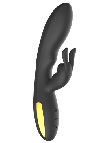 Vibrador conejo negro de lujo muy potente, USB - WS-NV027