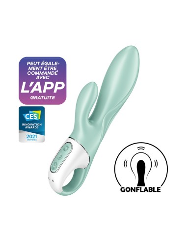 Connected inflating rabbit vibrator, USB Air Pump Bunny 5 Satisfyer - CC597801