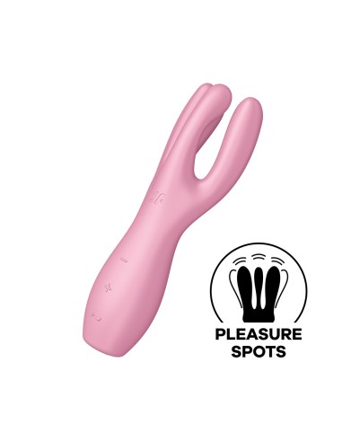 Threesome 3 Satisfyer Pink G-Spot Vibrator with USB Clitoris Stimulator - CC597778