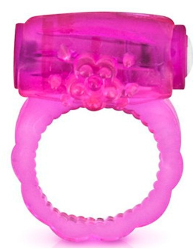 Anillo vibrador para el pene rosa con estimulación del clítoris - CC570041