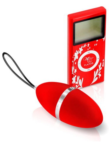 Red vibrating egg 10 speeds remote control LCD screen - CC5720000030