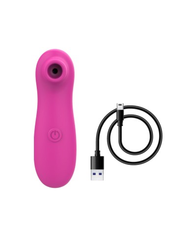 Estimulador de clítoris por vibración sobre membrana recargable USB rosa 10 velocidades de recorrido - ZK003CPNK