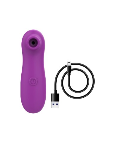 Vibrador vibratorio sobre membrana recargable USB violeta 10 velocidades de desplazamiento - ZK003CPUR