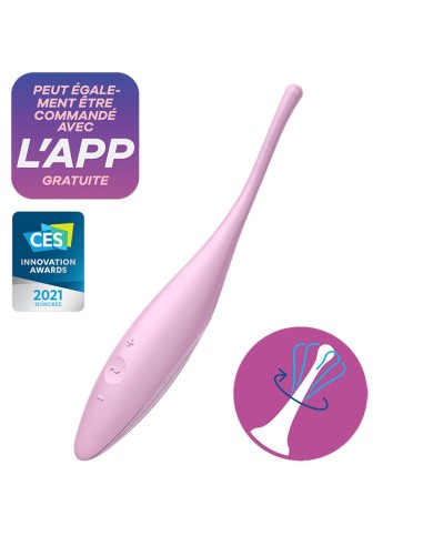 Estimulador multizona conectado USB rosa Twirling Joy Satisfyer - CC597758