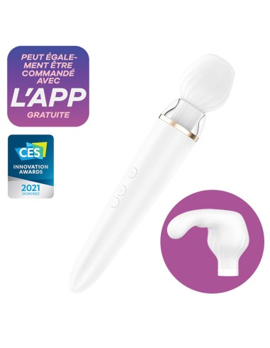 Double white wand connected USB Double Wand-er Satisfyer - CC597756