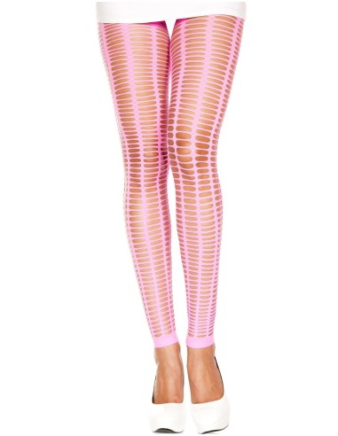 Neonroze nauwsluitende legging met kleine gaatjes - MH35442NEP