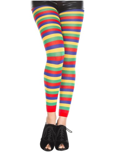 Legging fantaisie coloré bandes horizontales - MH35008RAI